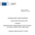 Evropska komisija – Izvještaj za BiH za 2020. godinu